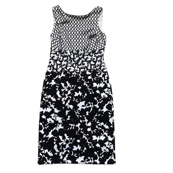 WHBM Geometric Floral Sleeveless Sheath Dress - Picture 2 of 9